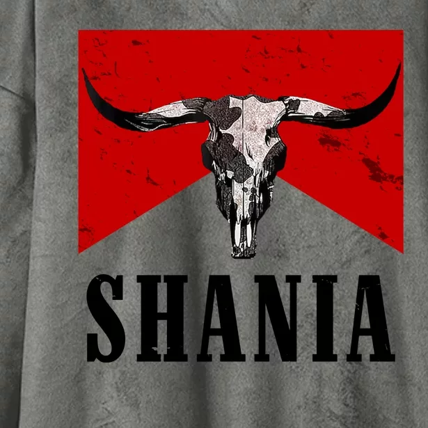 Shania Country Western Bull Hooded Wearable Blanket