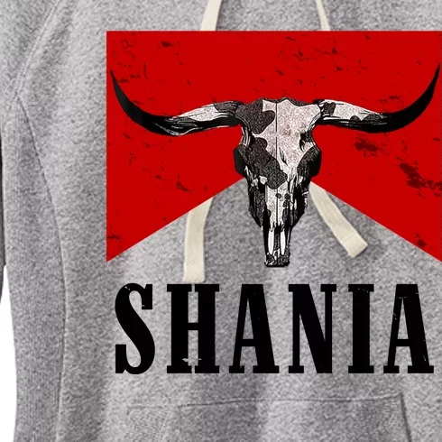 Shania Country Western Bull Women's Fleece Hoodie