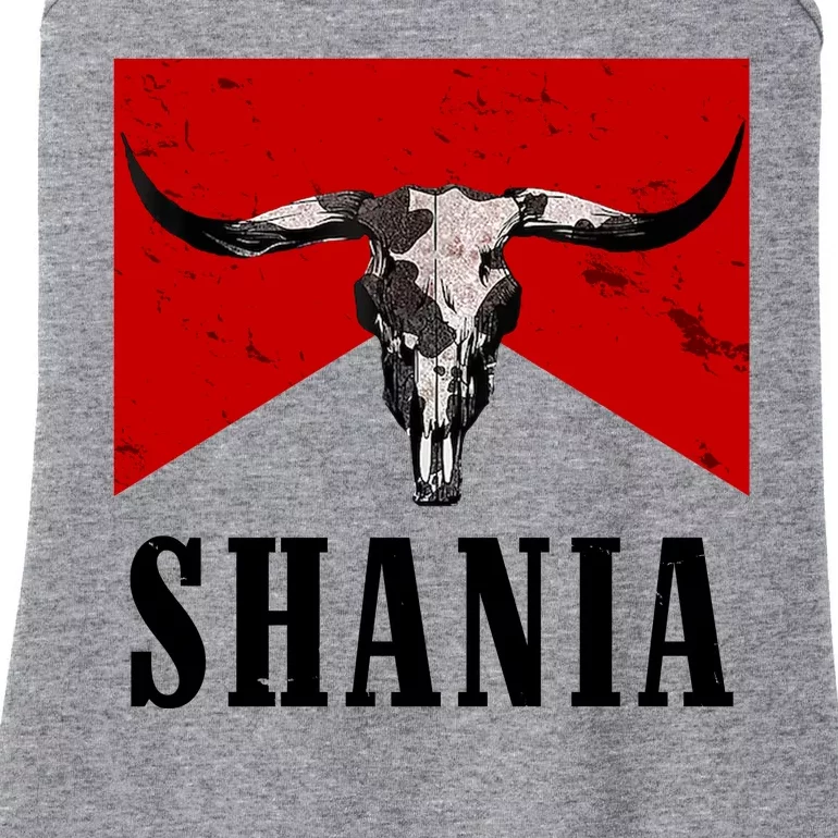 Shania Country Western Bull Ladies Essential Tank