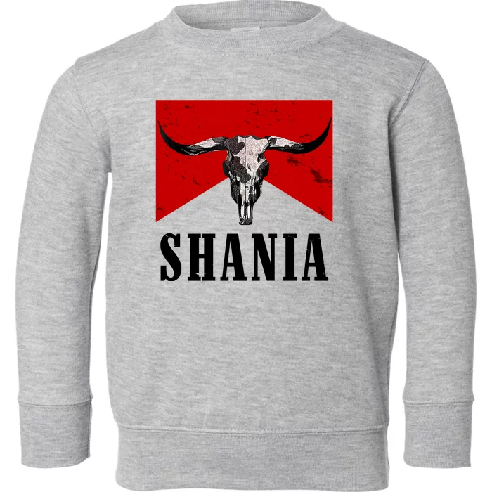 Shania Country Western Bull Toddler Sweatshirt