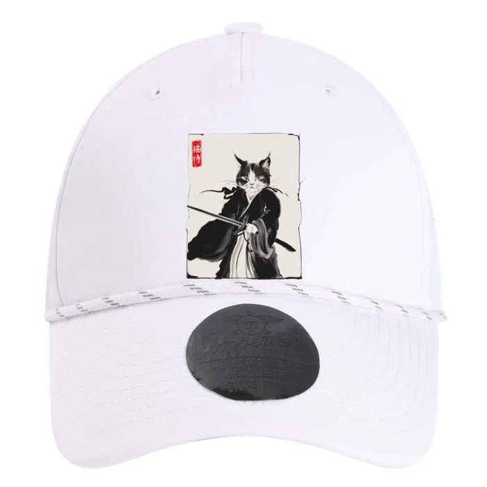 Samurai Cat Warrior Ink Art Funny Japanese Style Performance The Dyno Cap