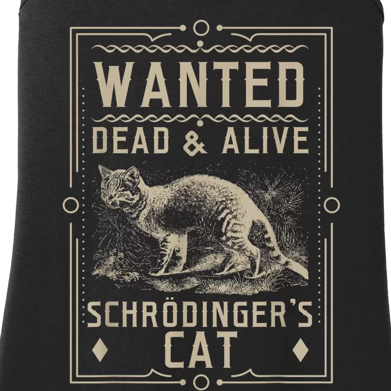 SchrodingerS Cat Wanted Dead & Alive Science & Math Ladies Essential Tank