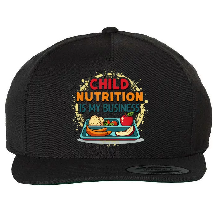 School Cafeteria Worker Lunch Lady Food Tray Child Nutrition Wool Snapback Cap