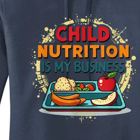 School Cafeteria Worker Lunch Lady Food Tray Child Nutrition Women's Pullover Hoodie