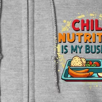 School Cafeteria Worker Lunch Lady Food Tray Child Nutrition Full Zip Hoodie