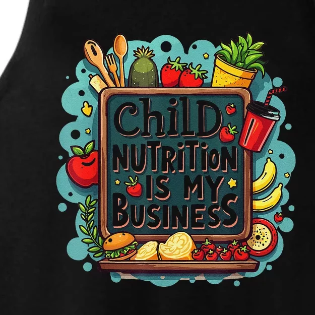 School Cafeteria Worker Lunch Lady Food Tray Child Nutrition Ladies Tri-Blend Wicking Tank