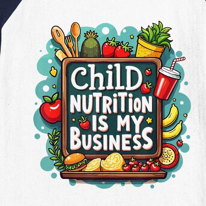 School Cafeteria Worker Lunch Lady Food Tray Child Nutrition Baseball Sleeve Shirt