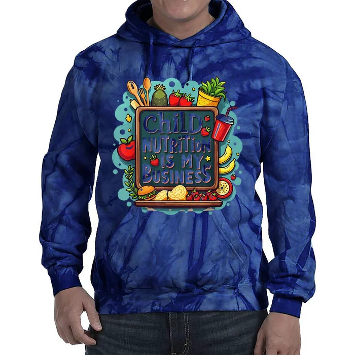 School Cafeteria Worker Lunch Lady Food Tray Child Nutrition Tie Dye Hoodie