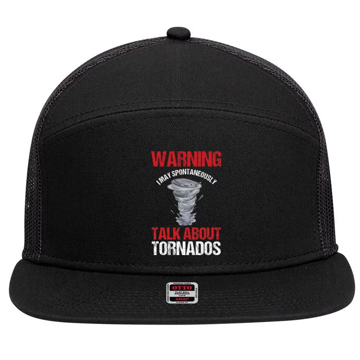 Storm Chaser Weather Forecaster Meteorologist Tornados 7 Panel Mesh Trucker Snapback Hat