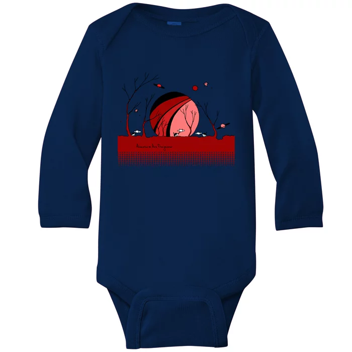 Space Cows With Stars And Planets (Color Options Available) Funny Gift Baby Long Sleeve Bodysuit