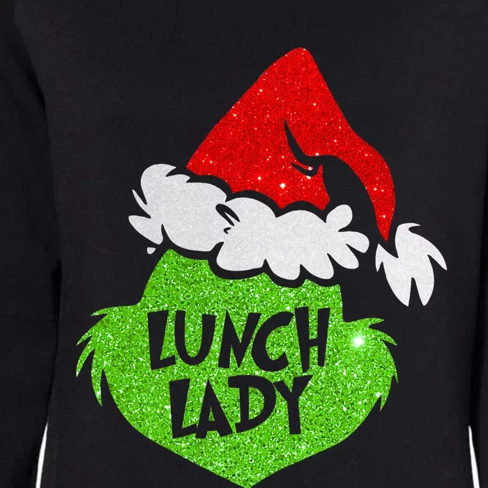 School Cafeteria Worker Merry Christmas Xmas Santa Reindeer Womens California Wash Sweatshirt