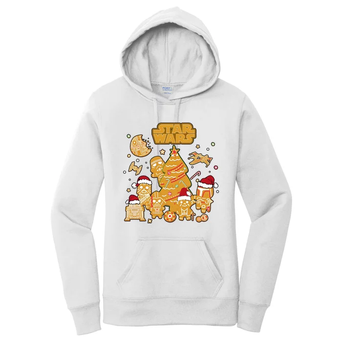 Star Christmas Wars Gingerbread Cookie Women's Pullover Hoodie