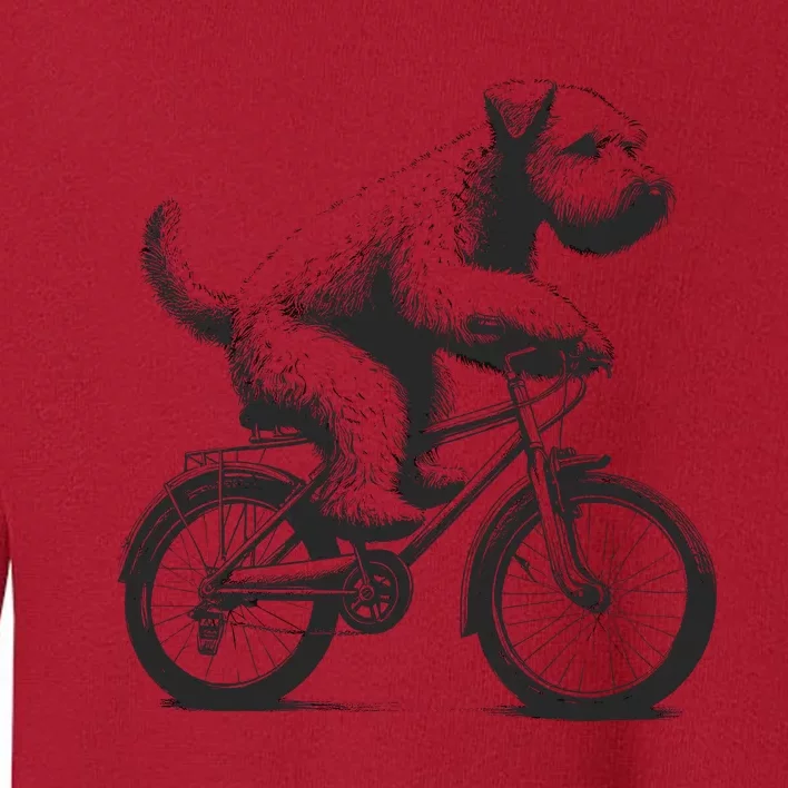 Soft Coated Wheaten Terrier Dog Riding A Bike Cycling Toddler Sweatshirt