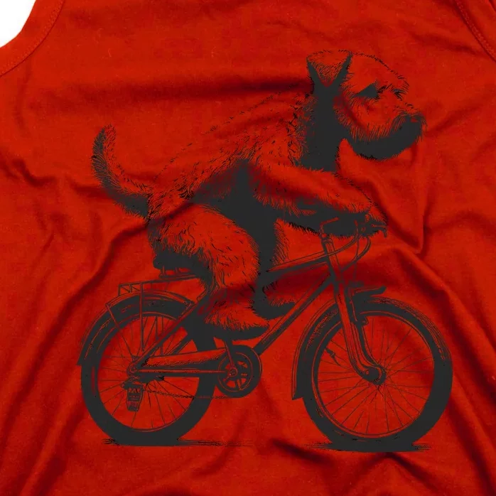 Soft Coated Wheaten Terrier Dog Riding A Bike Cycling Tank Top