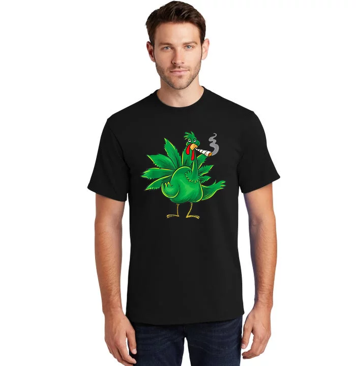 Smoking Cannabis Weed Turkey Funny Cannabis Hot Trending Tall T-Shirt