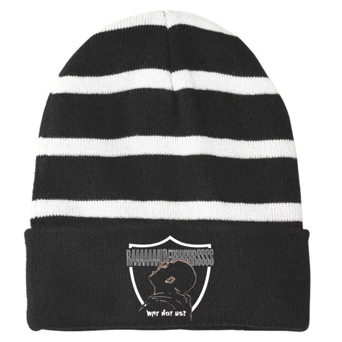 Squad Call Why Not Us Striped Beanie with Solid Band