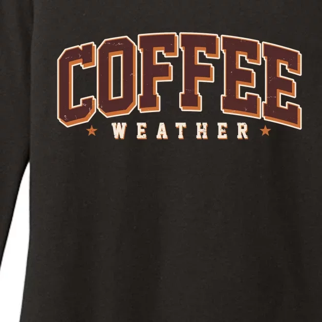 Sporty Coffee Weather Coffee Lover Fall Autumn Fan Womens CVC Long Sleeve Shirt