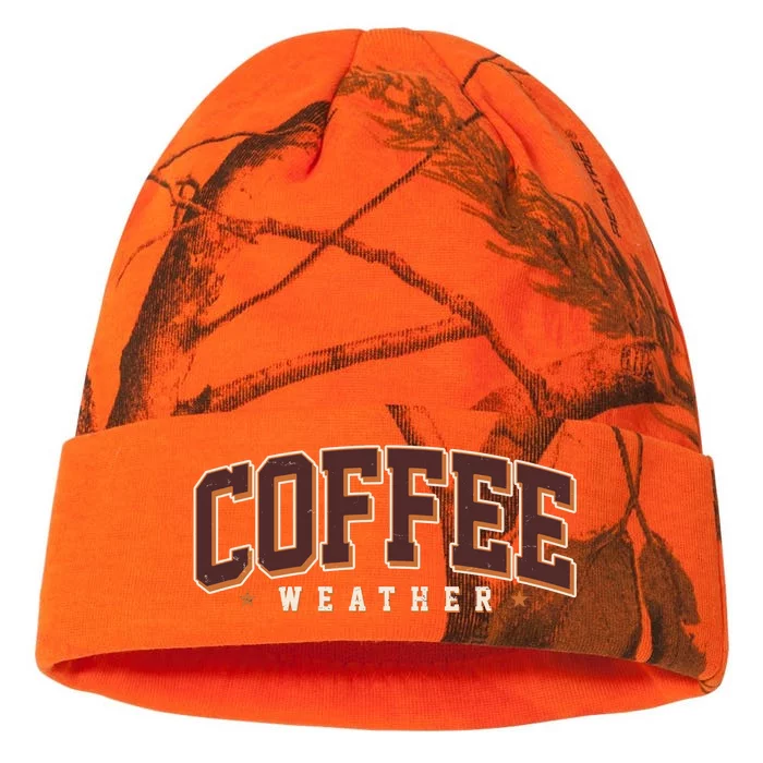 Sporty Coffee Weather Coffee Lover Fall Autumn Fan Kati - 12in Camo Beanie