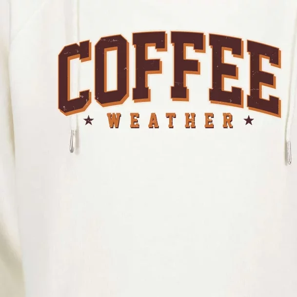 Sporty Coffee Weather Coffee Lover Fall Autumn Fan Womens Funnel Neck Pullover Hood