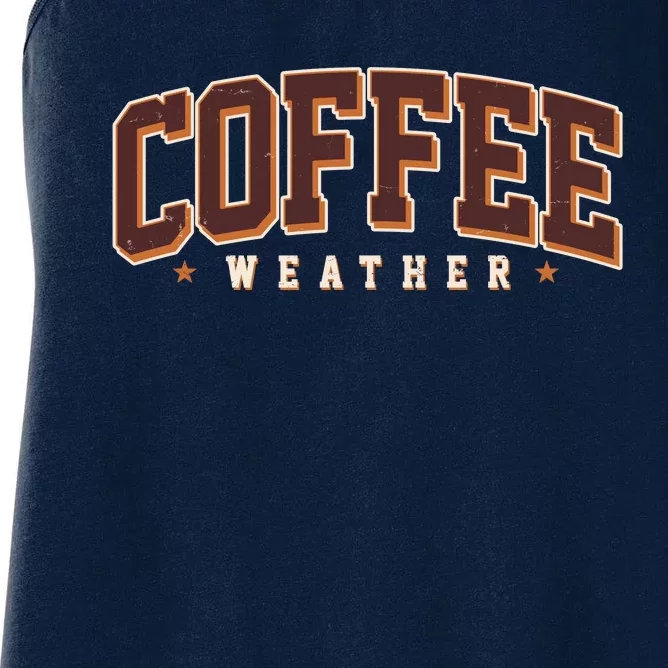 Sporty Coffee Weather Coffee Lover Fall Autumn Fan Women's Racerback Tank