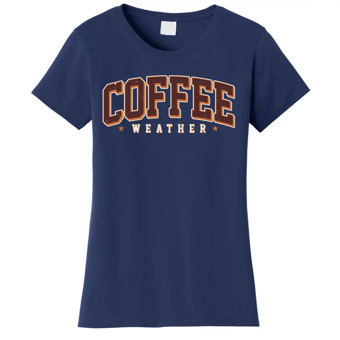 Sporty Coffee Weather Coffee Lover Fall Autumn Fan Women's T-Shirt