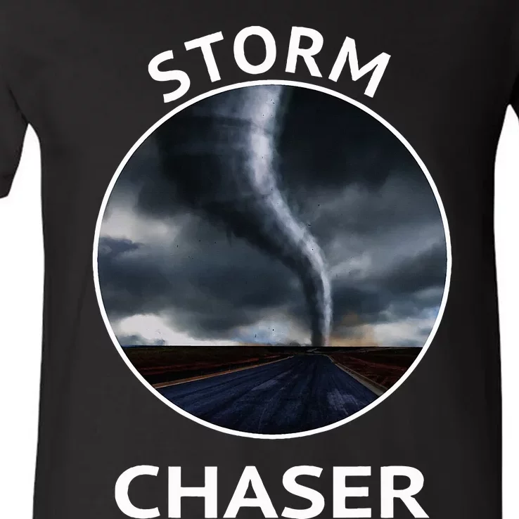 Storm Chaser Weather Tornado Hurricane Apparel V-Neck T-Shirt