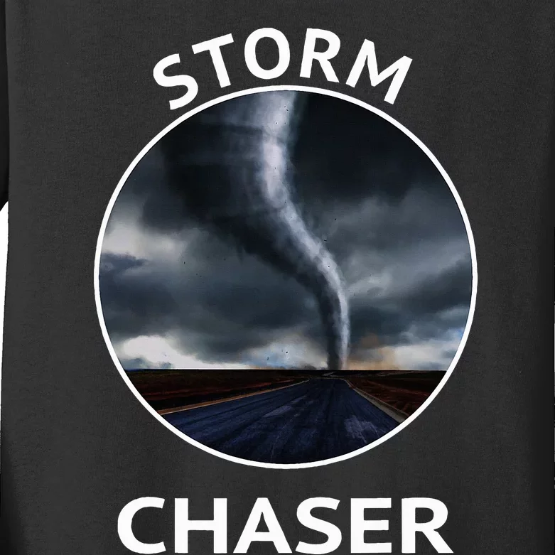 Storm Chaser Weather Tornado Hurricane Apparel Kids Long Sleeve Shirt