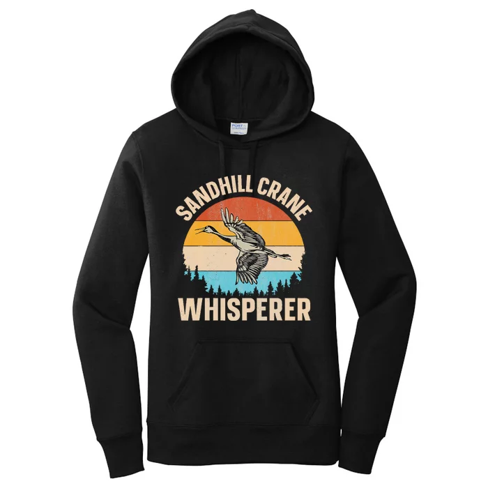 Sandhill Crane Whisperer Design For A Sandhill Crane Lover Women's Pullover Hoodie