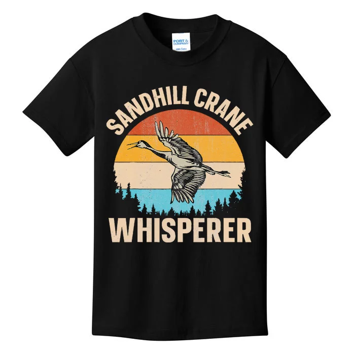 Sandhill Crane Whisperer Design For A Sandhill Crane Lover Kids T-Shirt