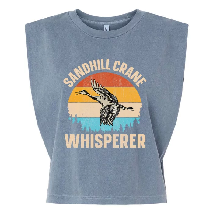 Sandhill Crane Whisperer Design For A Sandhill Crane Lover Garment-Dyed Women's Muscle Tee