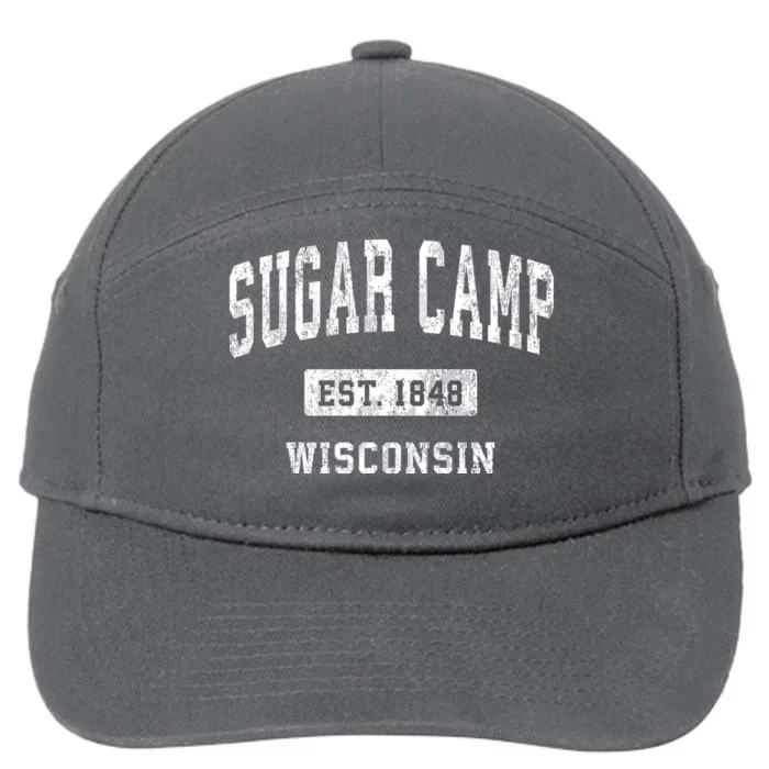 Sugar Camp Wisconsin Wi Vintage Athletic Sports 7-Panel Snapback Hat