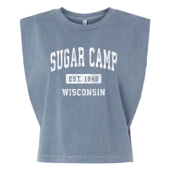 Sugar Camp Wisconsin Wi Vintage Athletic Sports Garment-Dyed Women's Muscle Tee