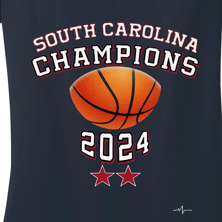 South Carolina Women Basketball Champion 2024 Women's V-Neck T-Shirt