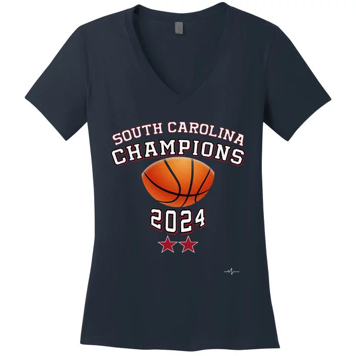 South Carolina Women Basketball Champion 2024 Women's V-Neck T-Shirt