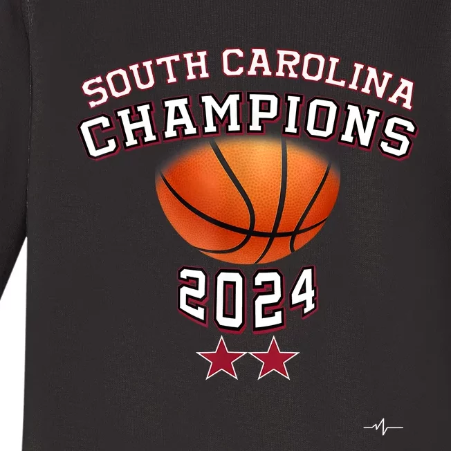 South Carolina Women Basketball Champion 2024 Baby Long Sleeve Bodysuit