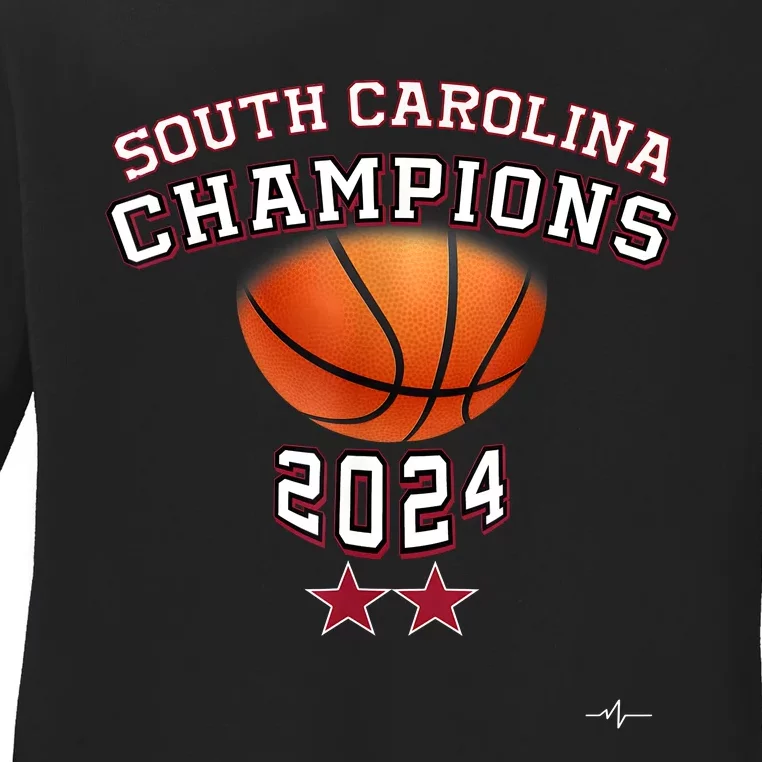 South Carolina Women Basketball Champion 2024 Ladies Long Sleeve Shirt