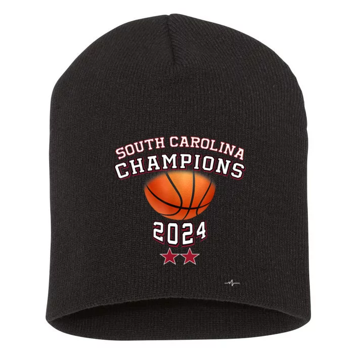 South Carolina Women Basketball Champion 2024 Short Acrylic Beanie