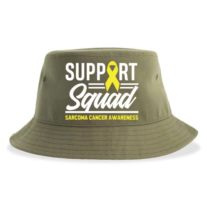 Sarcoma Cancer Warrior Support Squad Sarcoma Awareness Gift Sustainable Bucket Hat