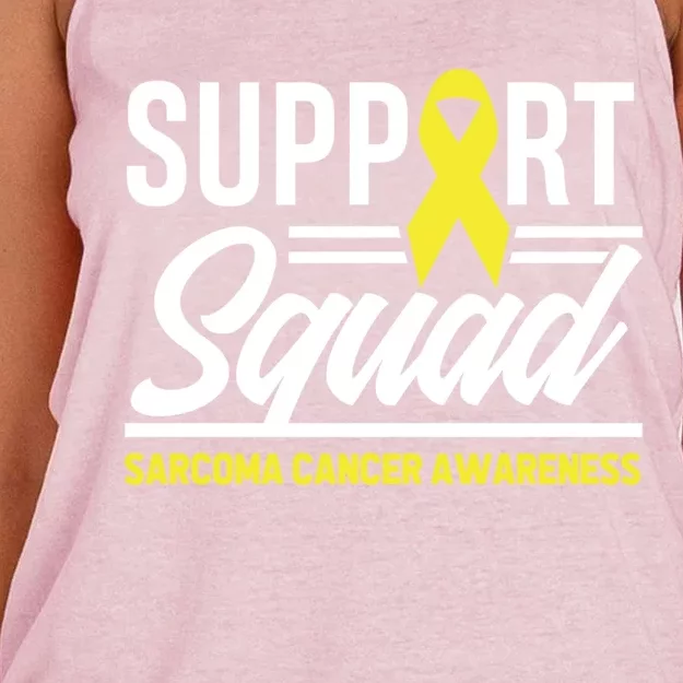 Sarcoma Cancer Warrior Support Squad Sarcoma Awareness Gift Women's Knotted Racerback Tank