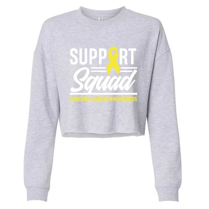 Sarcoma Cancer Warrior Support Squad Sarcoma Awareness Gift Cropped Pullover Crew