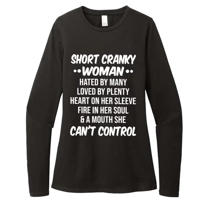 Short Cranky Woman Hated By Many Loved By Plenty Heart Womens CVC Long Sleeve Shirt