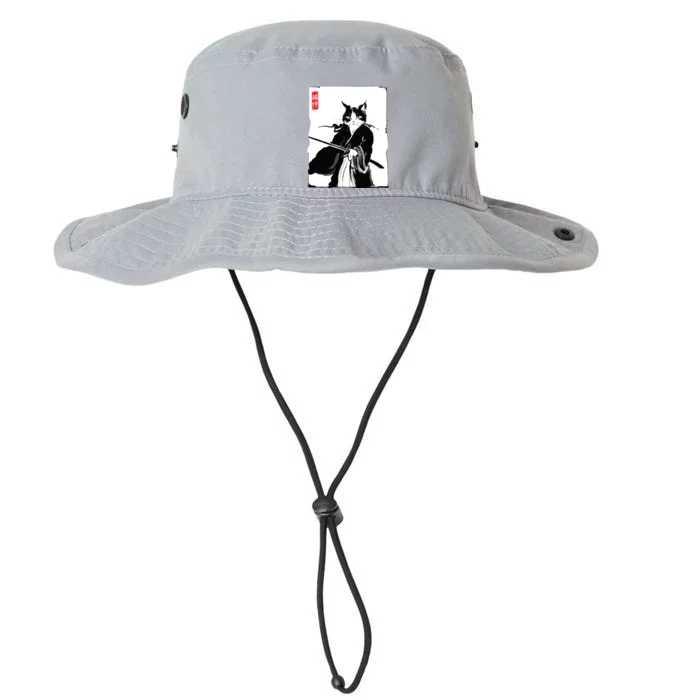 Samurai Cat Warrior Ink Art Funny Japanese Style Legacy Cool Fit Booney Bucket Hat