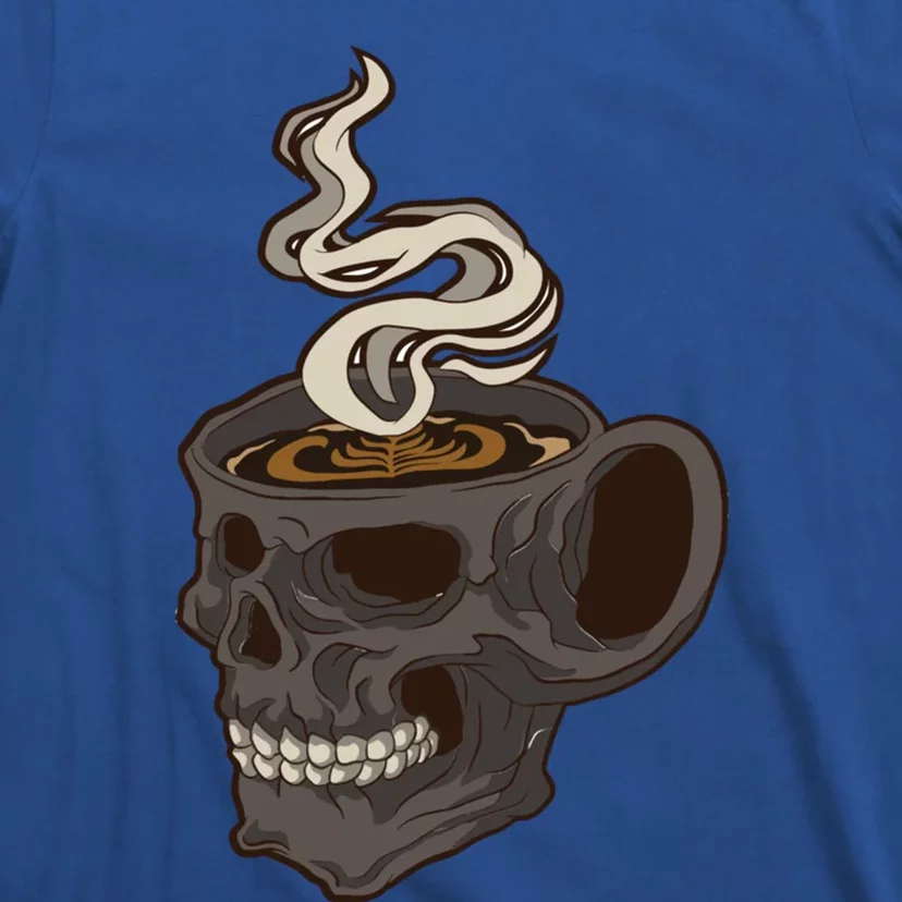 Scull Cup With Coffee Skeleton Gift T-Shirt