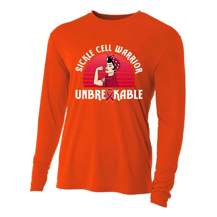 Sickle Cell Warrior Unbreakable Gift Cooling Performance Long Sleeve Crew