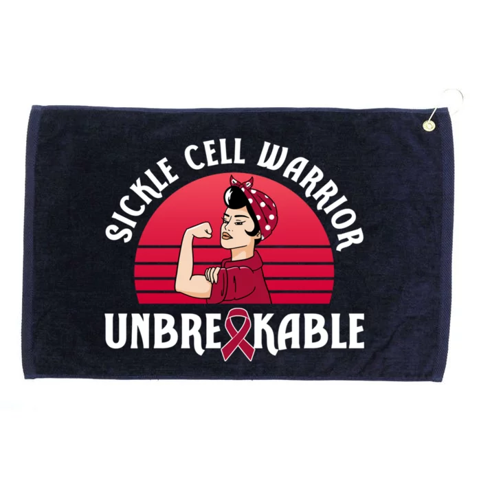 Sickle Cell Warrior Unbreakable Gift Grommeted Golf Towel