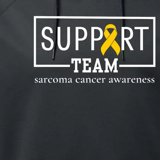 Sarcoma Cancer Warrior Awareness Support Team Performance Fleece Hoodie