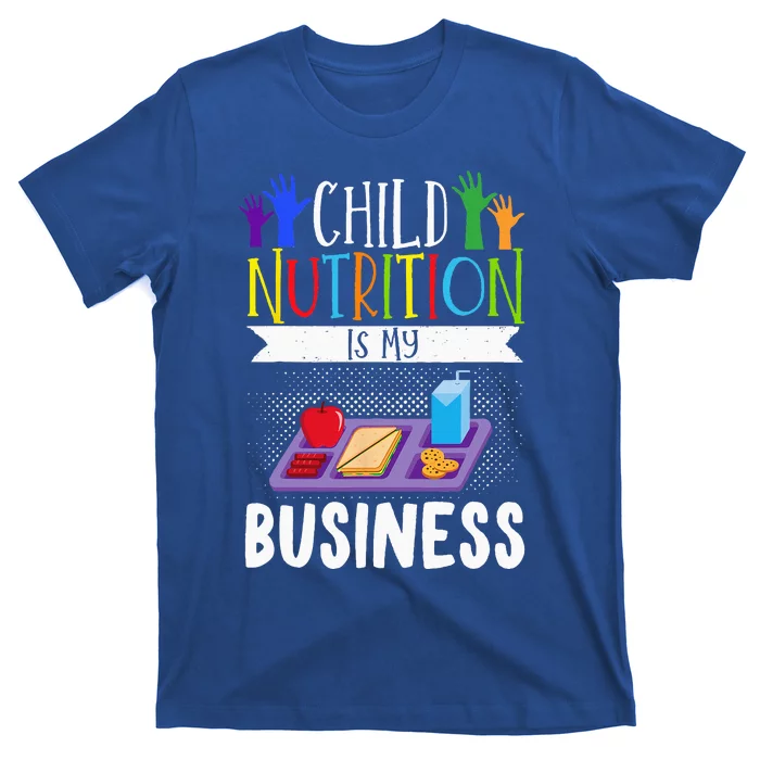 School Cafeteria Worker Lunch Lady Food Tray Child Nutrition T-Shirt