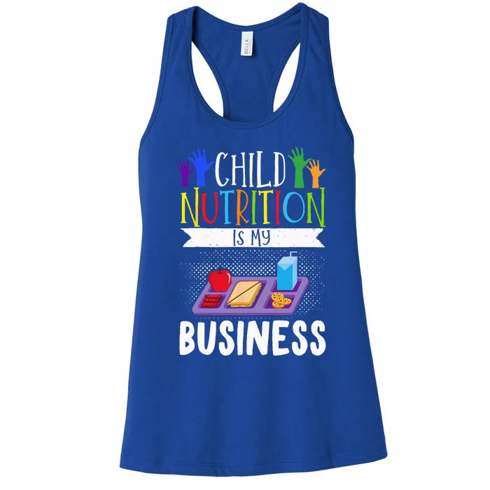 School Cafeteria Worker Lunch Lady Food Tray Child Nutrition Women's Racerback Tank