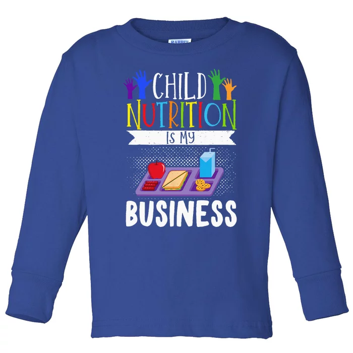 School Cafeteria Worker Lunch Lady Food Tray Child Nutrition Toddler Long Sleeve Shirt