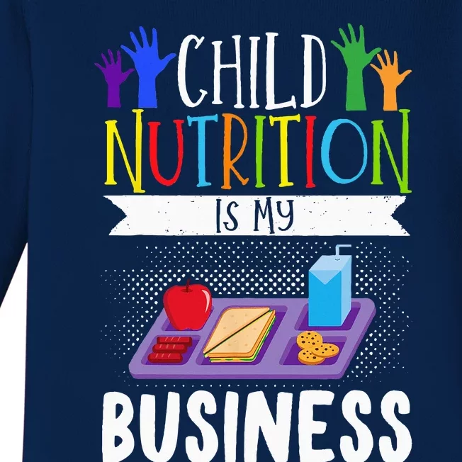 School Cafeteria Worker Lunch Lady Food Tray Child Nutrition Baby Long Sleeve Bodysuit